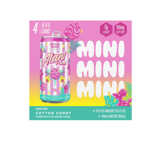Alani Nu Mini Cotton Candy energy drink 4 pack - view 2