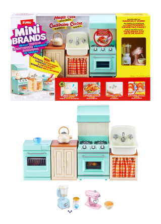 Mini Brands Magic Cook Kitchen Bundle Interactive Playset with Working Mixer, Blender, Sink & Oven - view 5