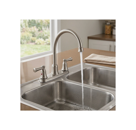 Moen CFG Capstone 2-Handle High-Arc Kitchen Faucet - Classic Stainless Steel, 1.5 GPM (Model 41611CS - view 2