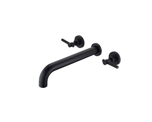 Sumerain Wall Mount Tub Filler Faucet, Dual Handle High Flow Solid Brass Bathtub Faucet - view 2