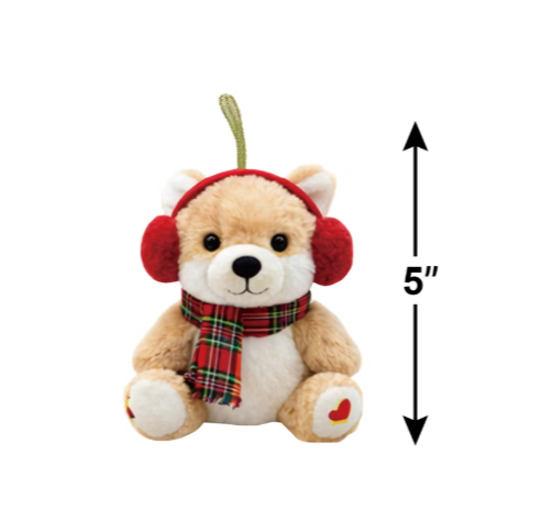12-Day Plush Ornament Advent Calendar, Set of 12 Holiday Animal Christmas Decorations