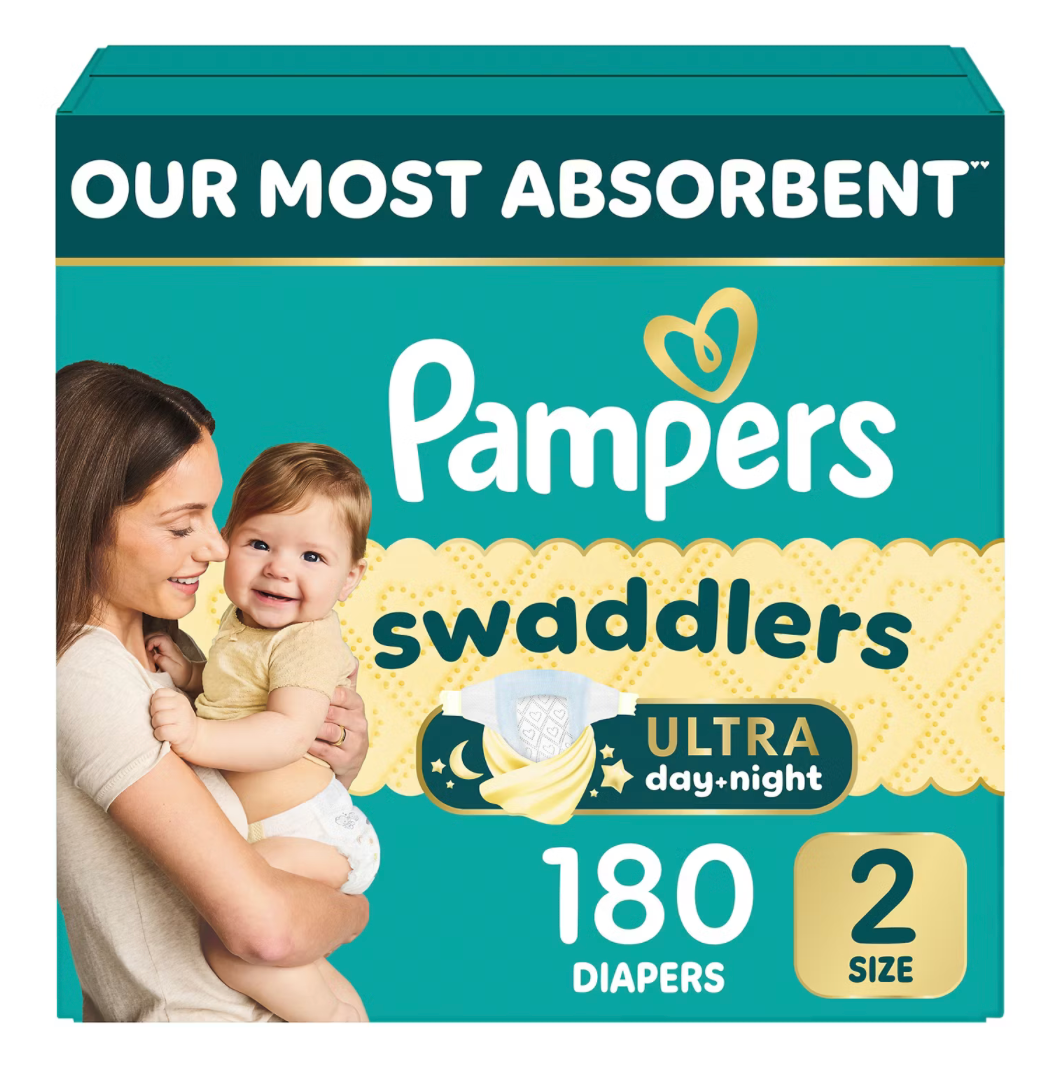 Pampers Swaddlers Baby Diapers, Choose Your Sizes 1 to 8