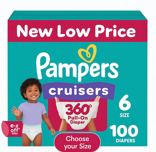 Pampers Cruisers 360 Fit Diapers Size 6, 100 Count