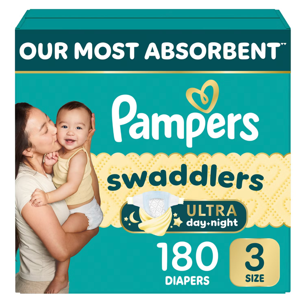 Pampers Swaddlers Baby Diapers, Choose Your Sizes 1 to 8