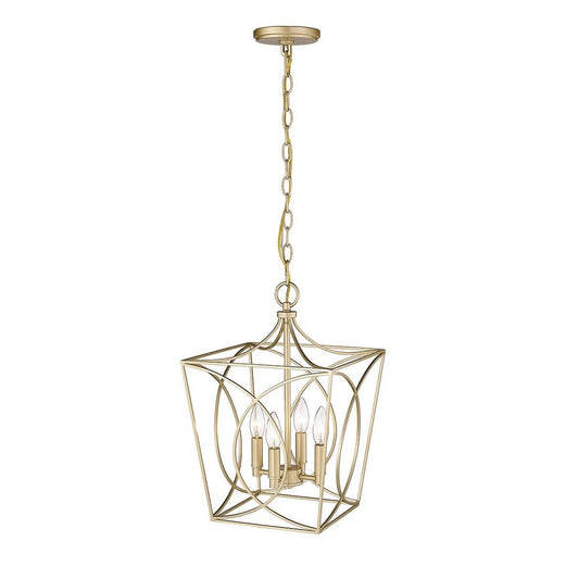 Millennium Lighting Tracy 4 Light Pendant Fixture in Multiple Finishes 16 Inch - Painted Modern Gold