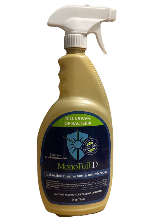 Monofoil Dual Action Disinfectant & Antimicrobial 24 Oz Kills 99.9% Of Bacteria0
