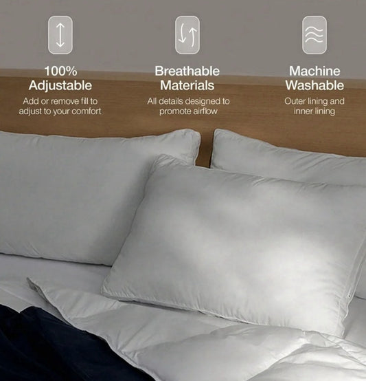 Coop Home Goods Adjustable Down Alternative Pillow 2 Pack Standard/Queen1