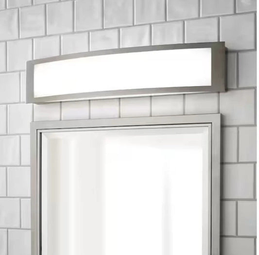 Hampton Bay Woodbury LED Vanity Light 24in Brushed Nickel 3000K 0