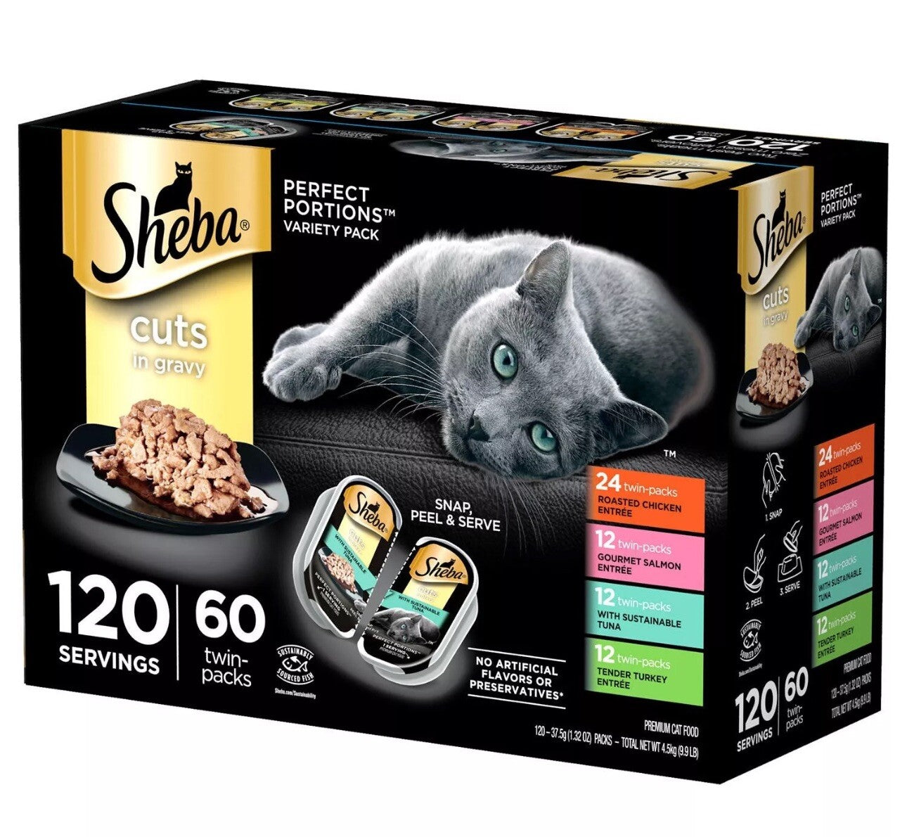 Sheba Perfect Portions Wet Cat Food Trays, Variety Pack 60 ct., 2.6 oz.0