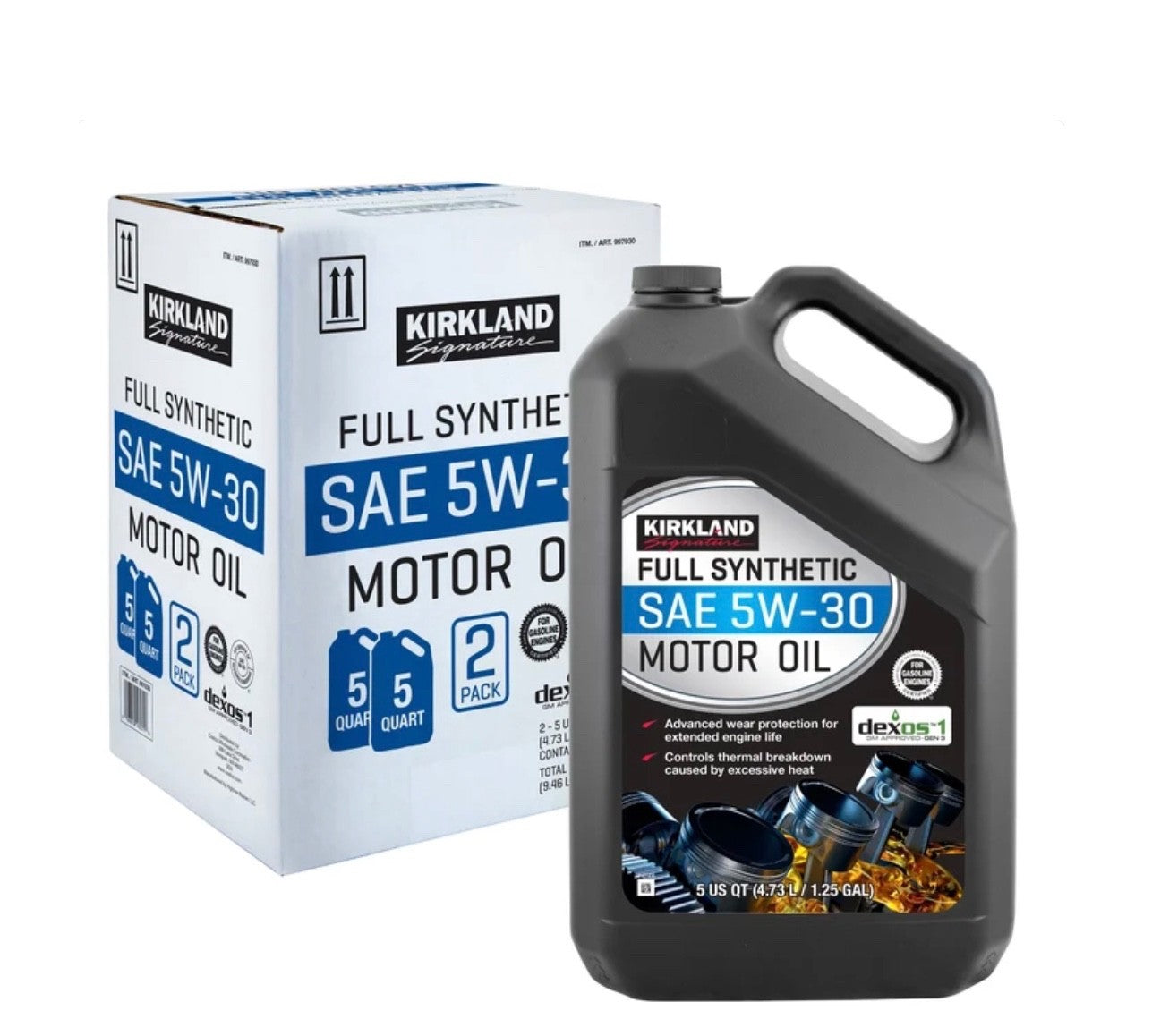 Kirkland Signature Synthetic Oil 5W-30 Full Synthetic 2 Pack 5 Qt0