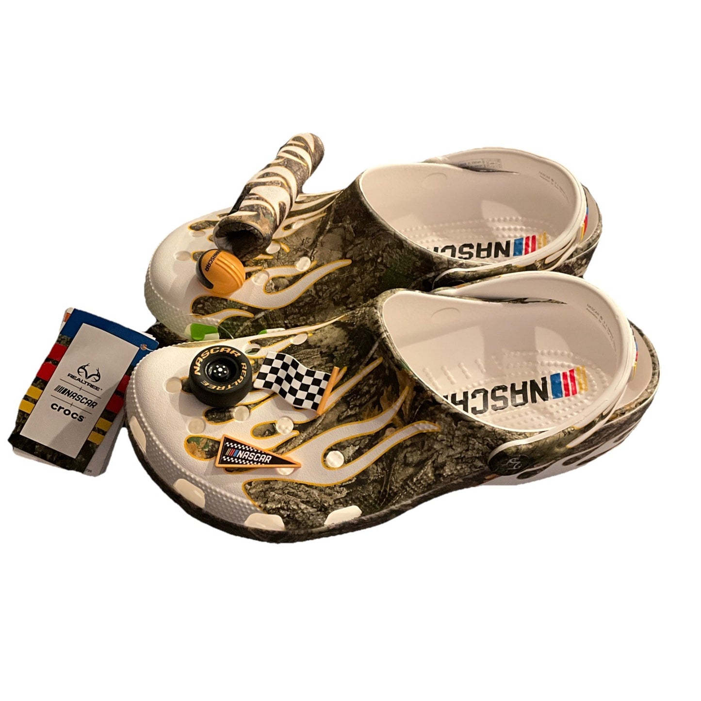 Crocs NASCAR Realtree Clog Camouflage Unisex US M9 W11 New with Tags Charms5