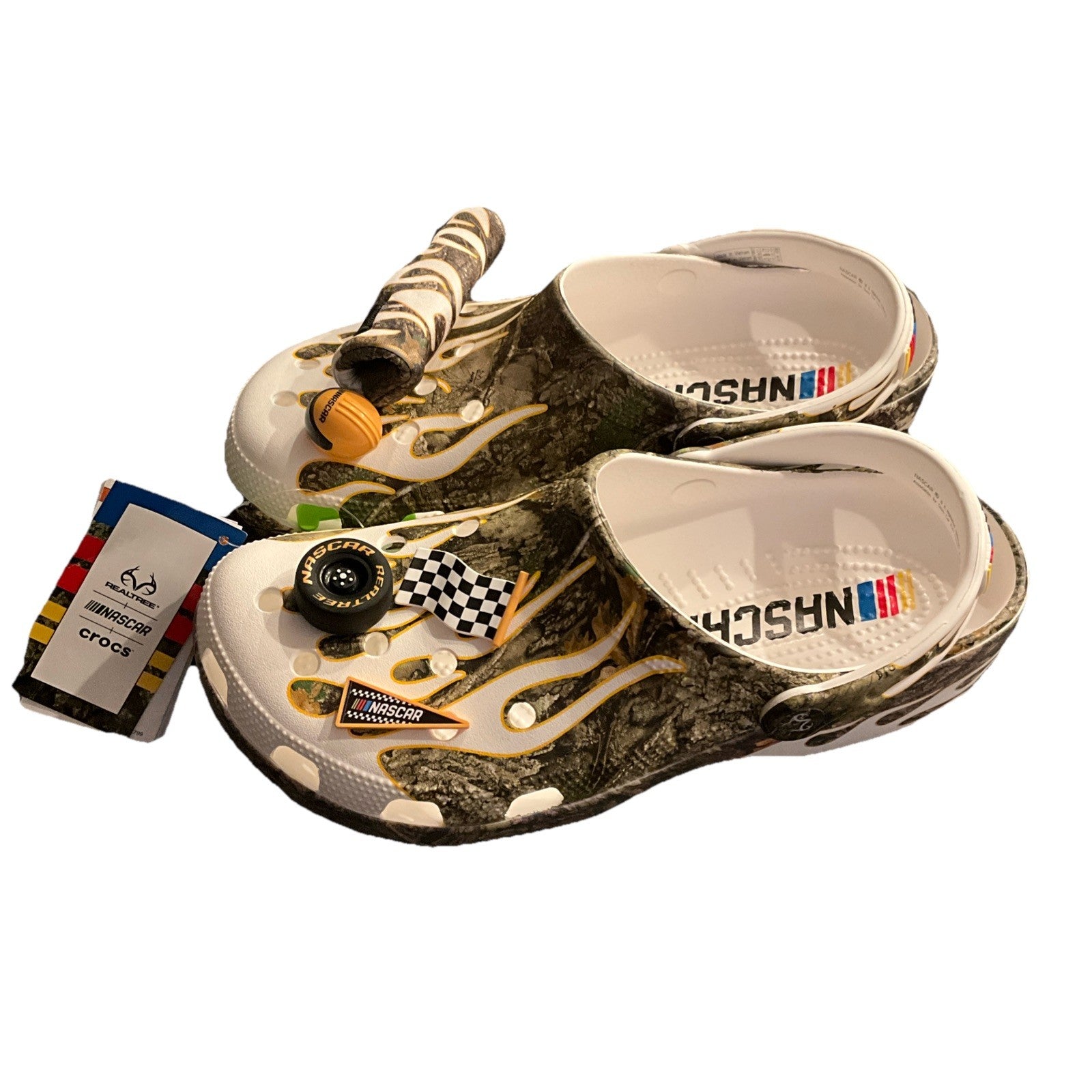 Crocs NASCAR Realtree Clog Camouflage Unisex US M9 W11 New with Tags Charms5