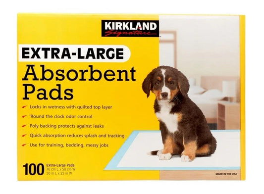 Kirkland  Signature Absorbent Training Pads, Extra Large 100 Count - NEW0