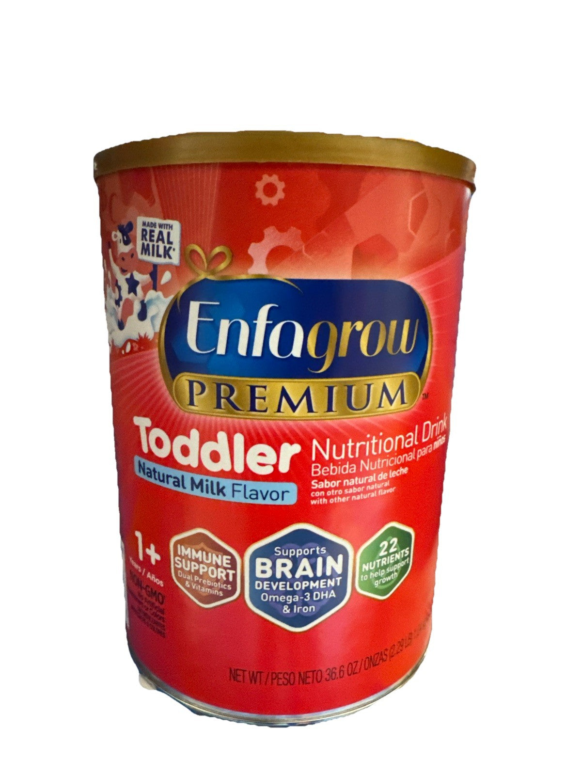 Enfagrow Premium Toddler Nutritional Drink Natural Milk Flavor 36.6 oz - NEW0