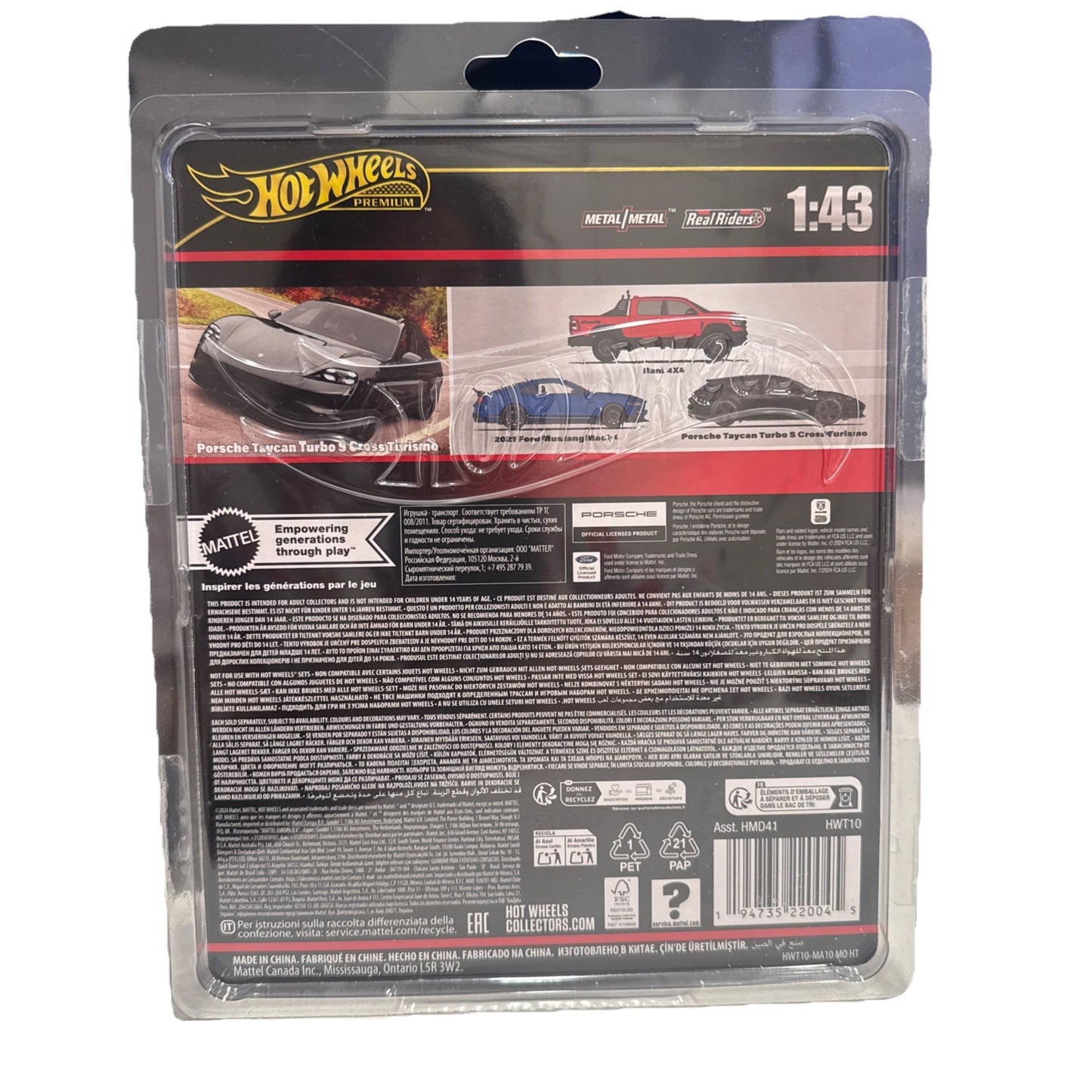 Hot Wheels Premium 1:43 Porsche Taycan Turbo S Cross Turismo New1