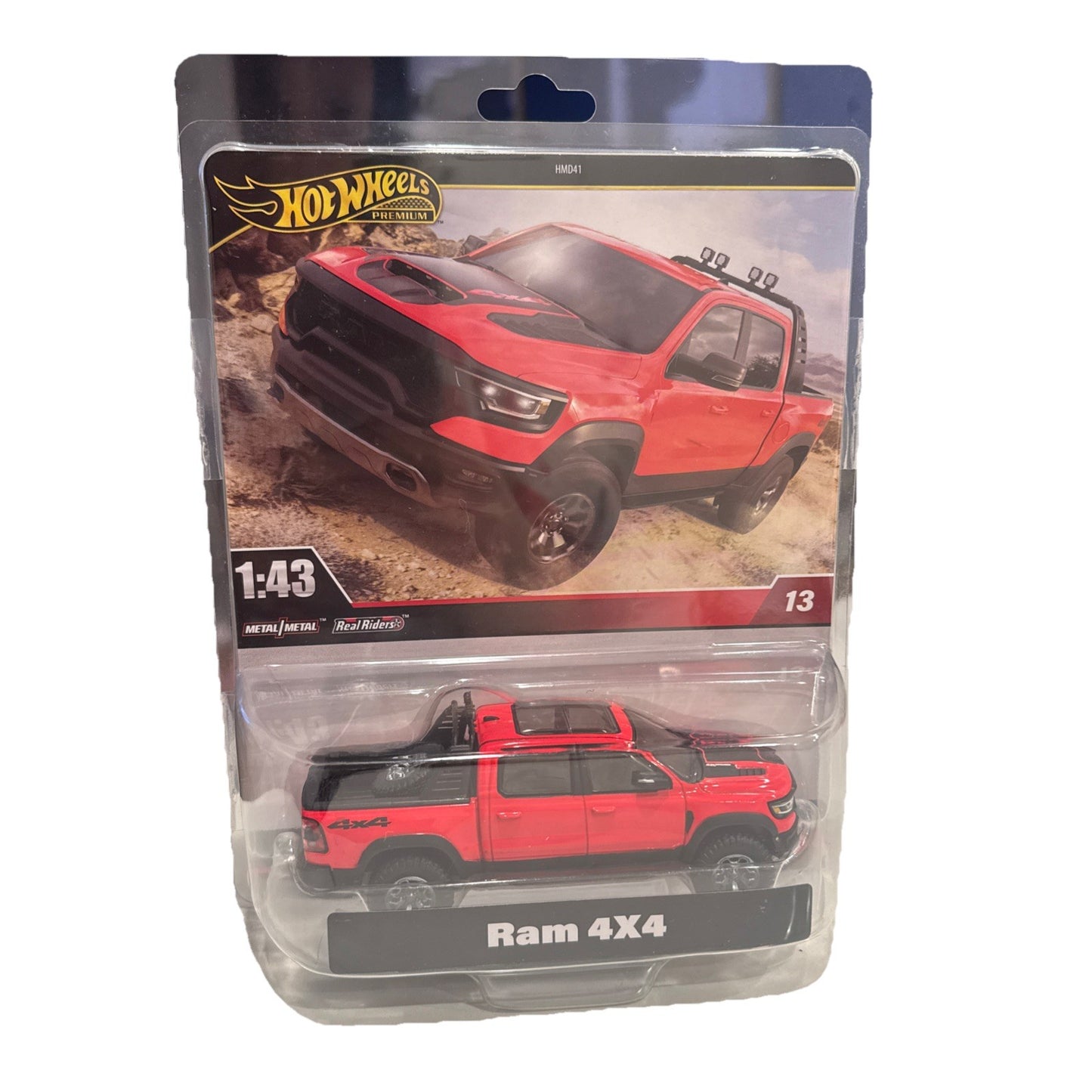 Hot Wheels Premium Ram 4x4 1:43 Diecast Truck – Metal/Metal – New0