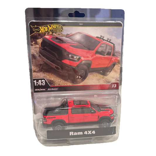 Hot Wheels Premium Ram 4x4 1:43 Diecast Truck – Metal/Metal – New0