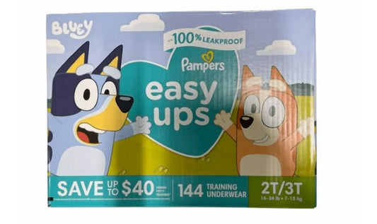 Pampers Easy Ups Training Underwear Bluey Size 2T-3T (16-34 lbs) 144 CT0