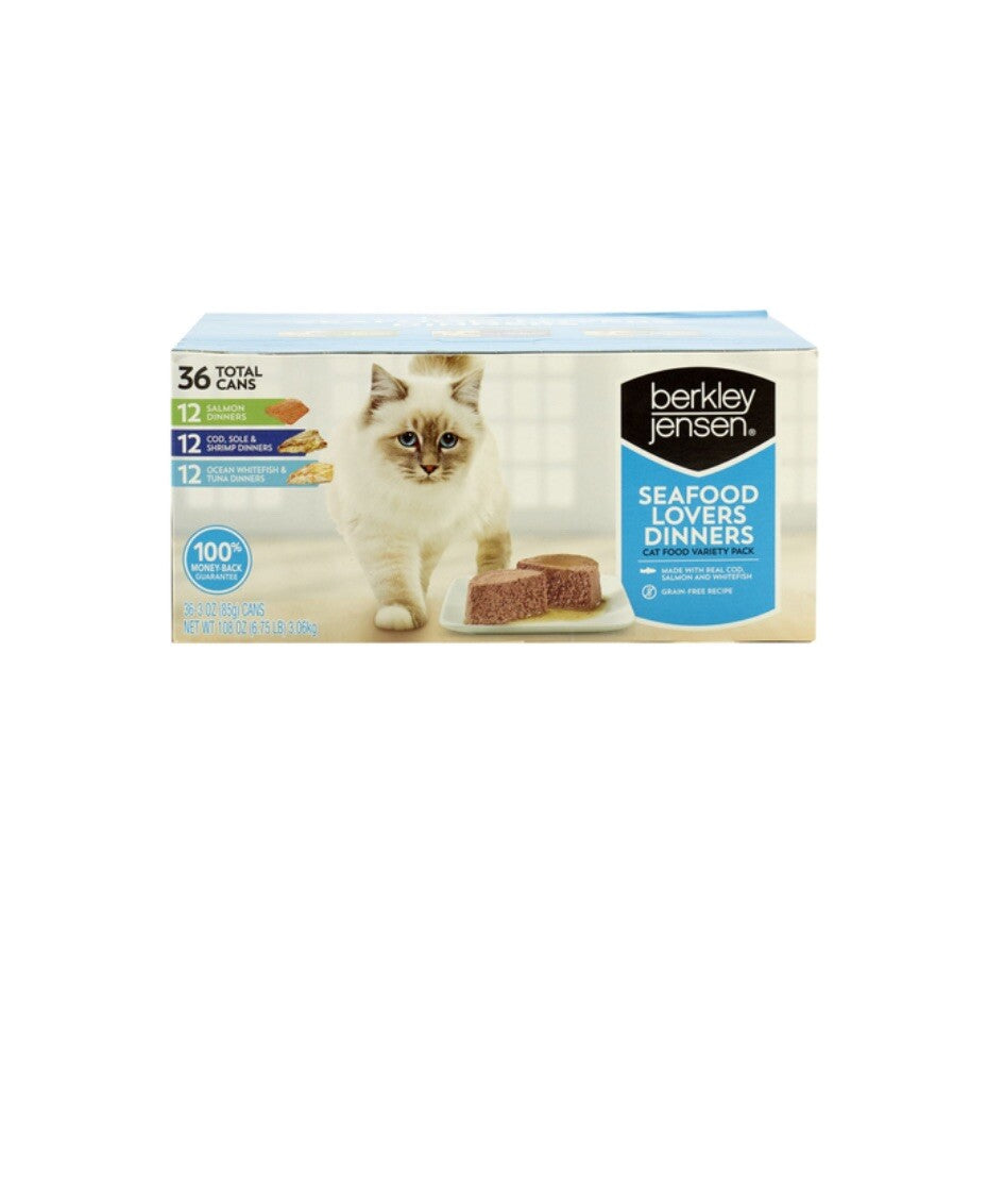 Berkley Jensen Cat Food Seafood Lovers Dinners, 36 ct. - NEW0