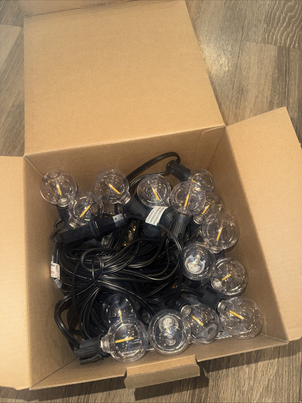50FT Outdoor LED String Lights G40 50 Bulbs +5 Spare Waterproof Patio Lights4
