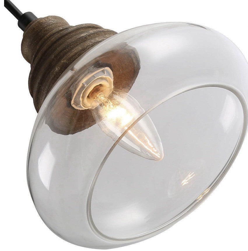 LNC Pendant Lamp Mini LED Industrial Transparent Glass Base E12 Dimmable3