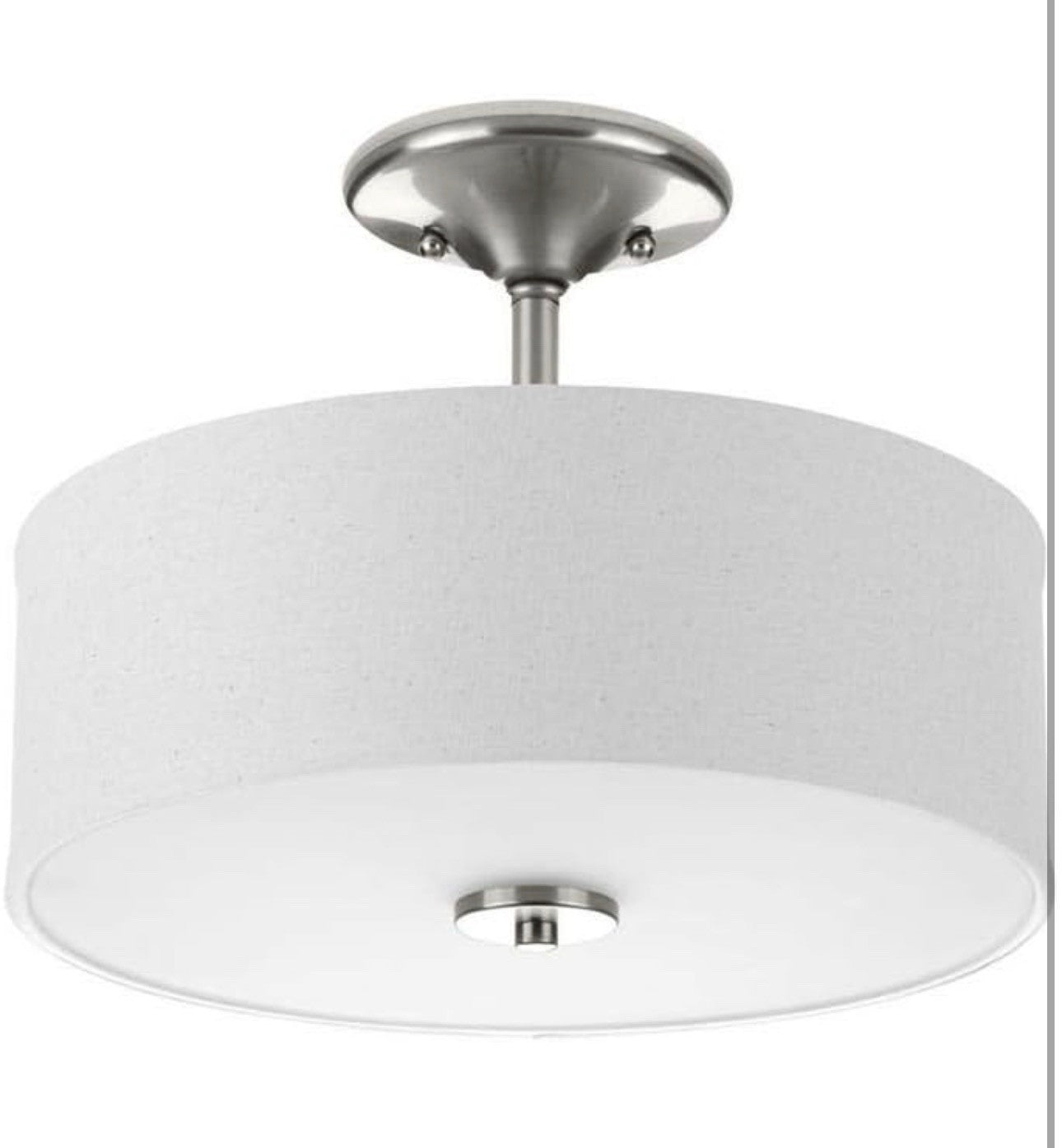 Progress Lighting Inspire 13” LED Semi Flush Ceiling Light Brushed Nickel 3000K0