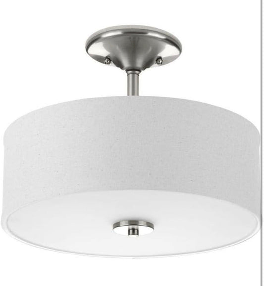 Progress Lighting Inspire 13” LED Semi Flush Ceiling Light Brushed Nickel 3000K0