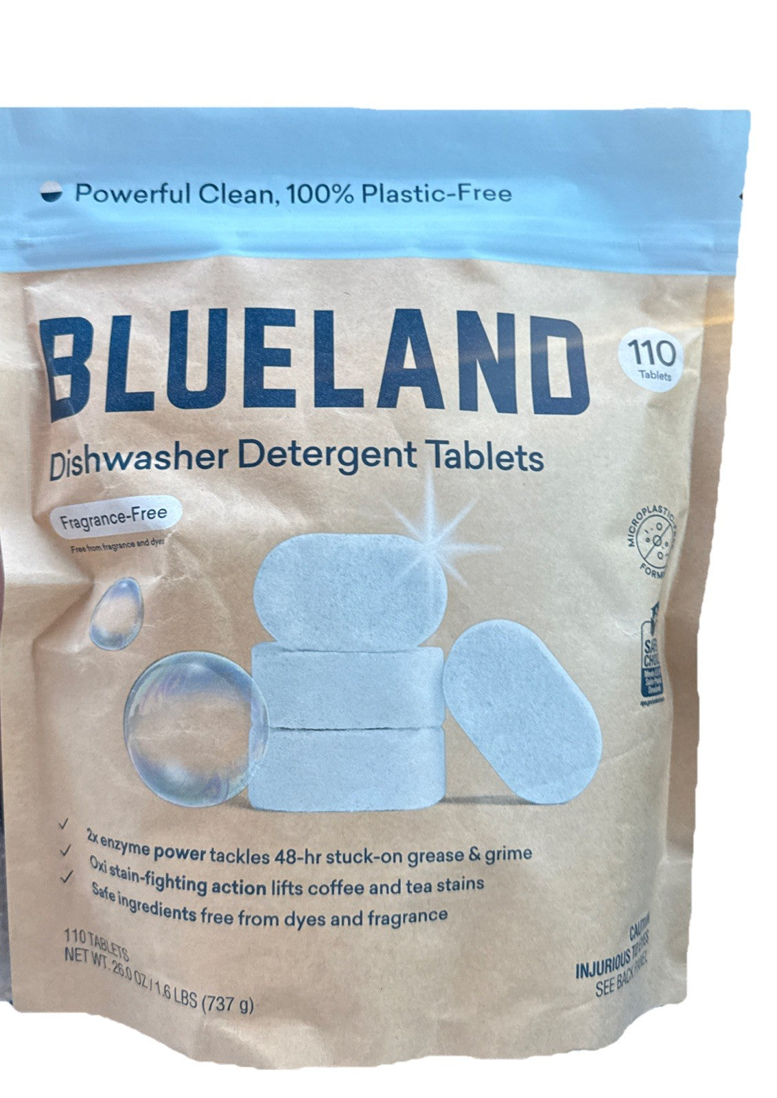 Blueland Dishwasher Detergent Tablets Fragance Free 110 Tablets - NEW0