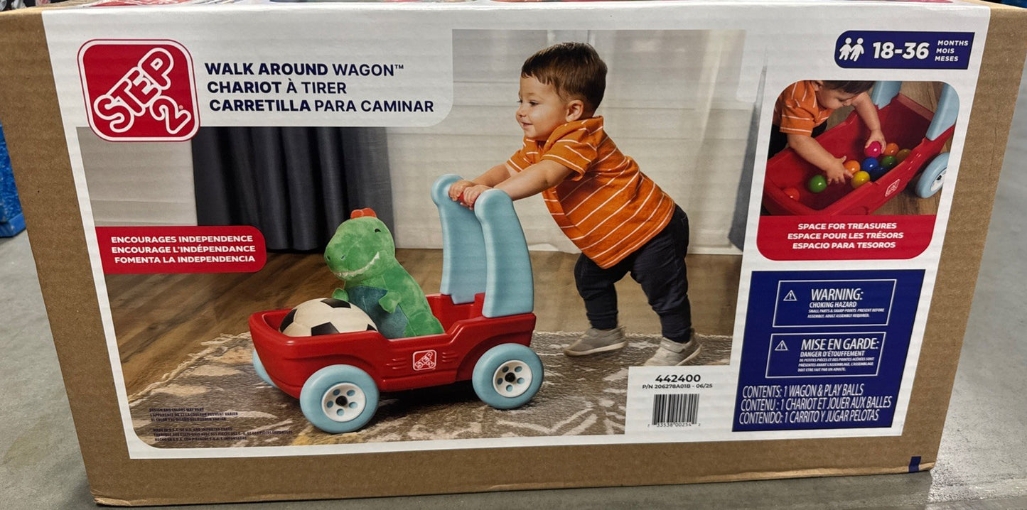 Step2 Walk Around Wagon Push Toy for Toddlers 18–36 Months Red0