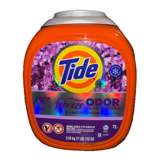 Tide Febreze Odor Eliminators Lasting Freshness Spring & Renewal 72 Pacs Pods0