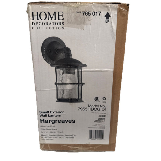 Home Decorators Hargreaves Small Outdoor Wall Lantern Gilded Iron0