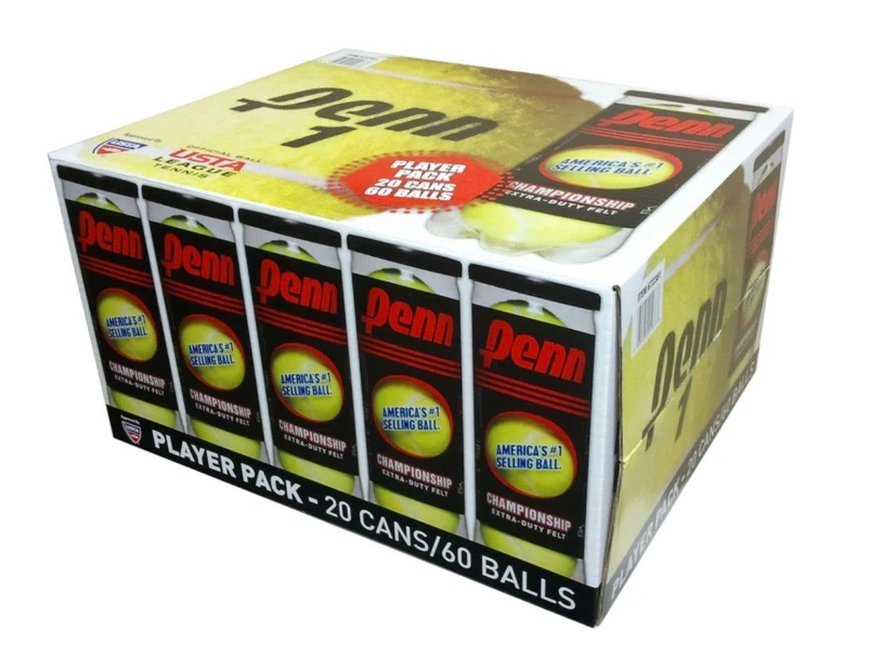Penn Championship Extra Duty Tennis Balls 20 CANS/60 BALLS Hard Court0