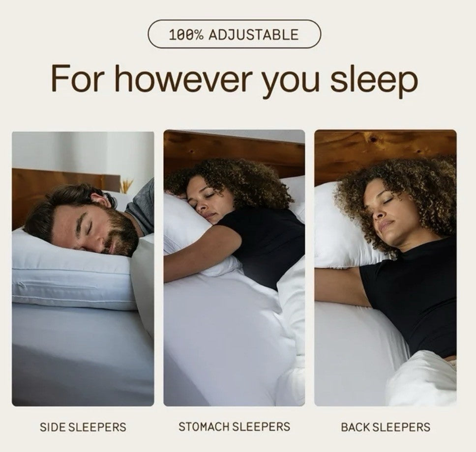 Coop Home Goods Adjustable Down Alternative Pillow 2 Pack Standard/Queen3