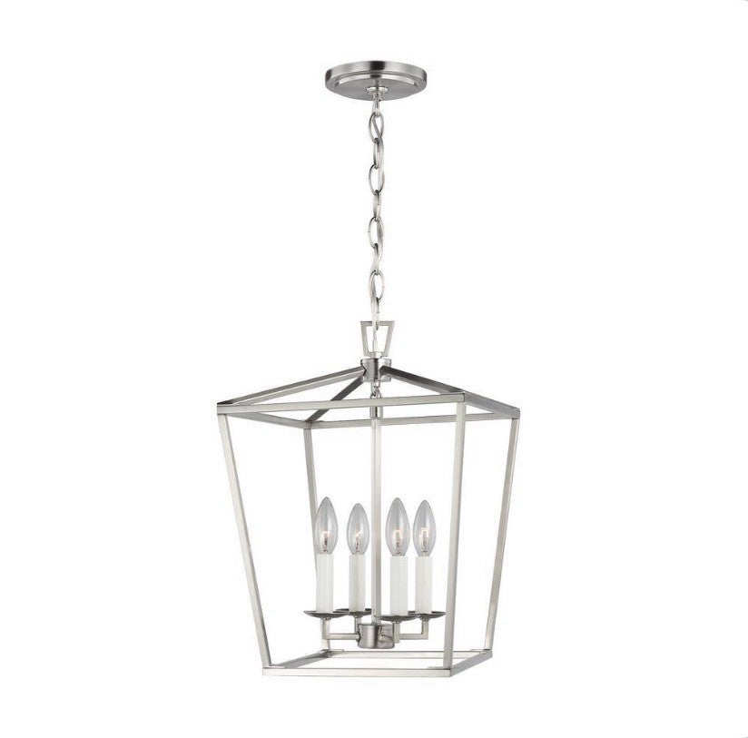 Generation Lighting Dianna 4-Light Pendant Brushed Nickel Small Lantern0