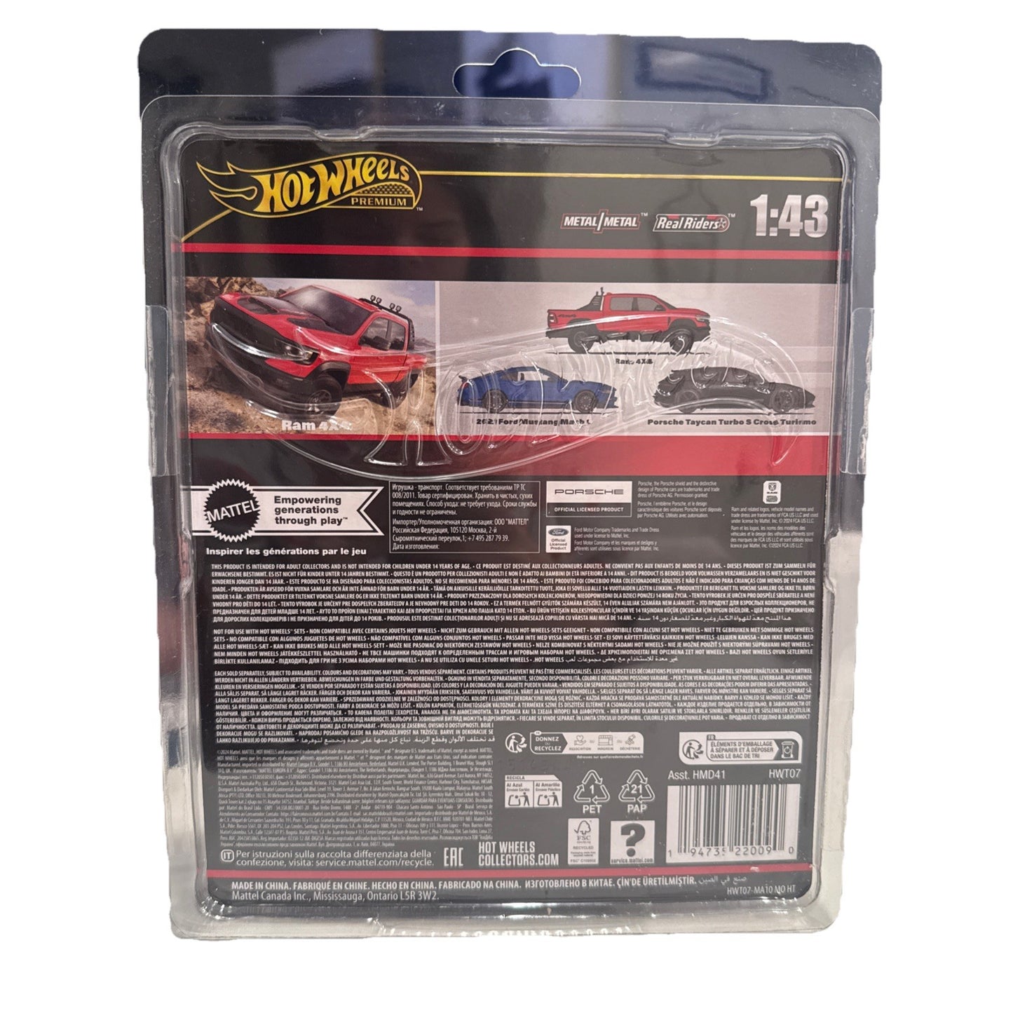 Hot Wheels Premium Ram 4x4 1:43 Diecast Truck – Metal/Metal – New1