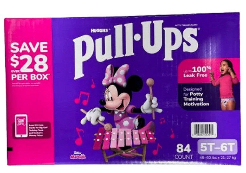 Huggies Pull Ups Training Pants for Girls Size 5T/6T (46-60 lbs) 84 Count - NEW0