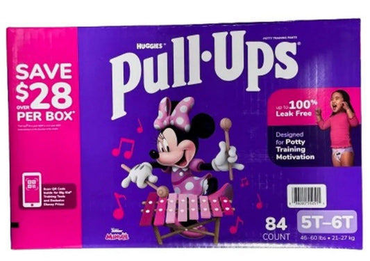 Huggies Pull Ups Training Pants for Girls Size 5T/6T (46-60 lbs) 84 Count - NEW0