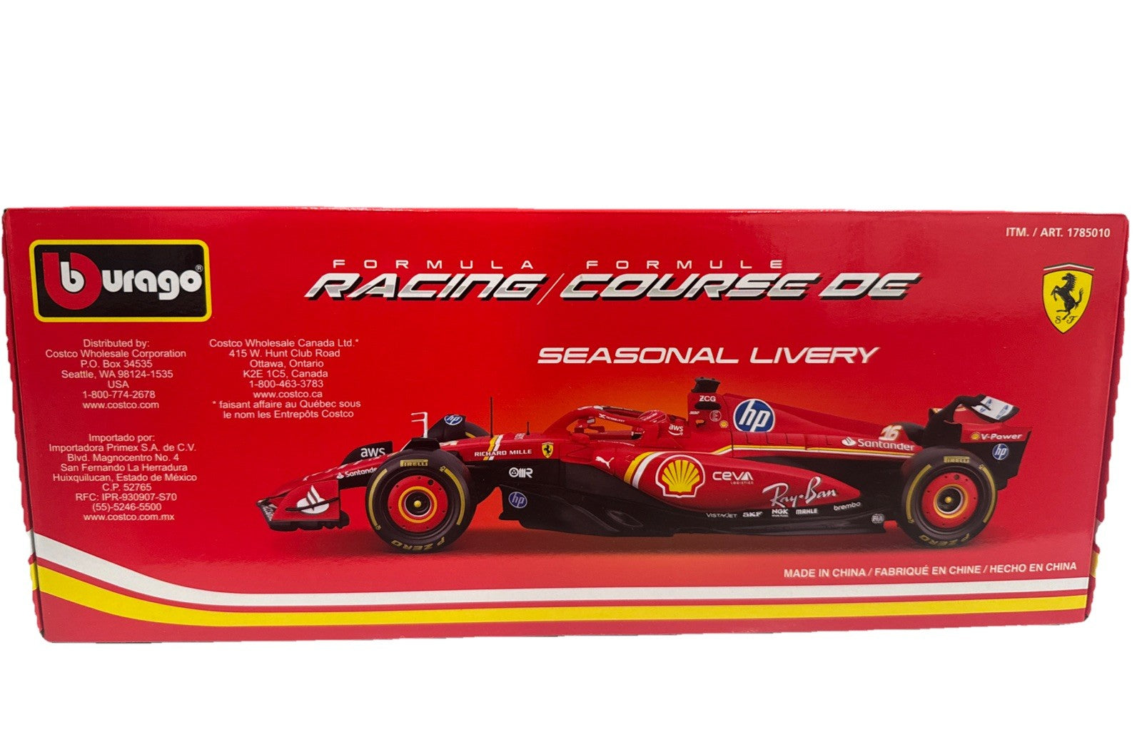 Bburago Ferrari SF-24 F1 1:18 Charles Leclerc #16 Seasonal Livery 2024 3