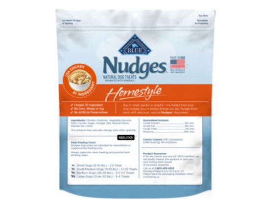 Blue Buffalo Nudges Homestyle Natural Dog Treats Chicken 40 Oz - NEW1