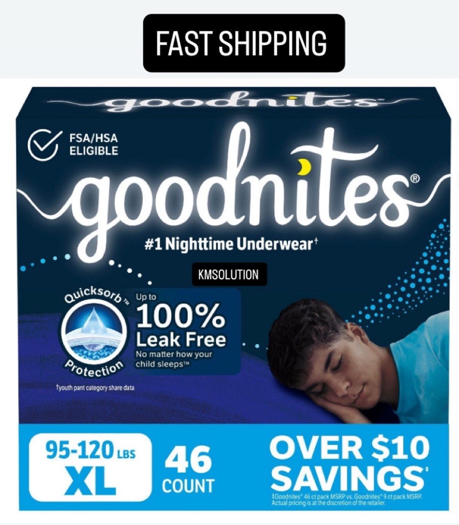 Goodnites Nighttime Bedwetting Underwear For Boys Size XL (95-120 lbs) 46 Count0