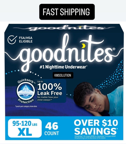 Goodnites Nighttime Bedwetting Underwear For Boys Size XL (95-120 lbs) 46 Count0