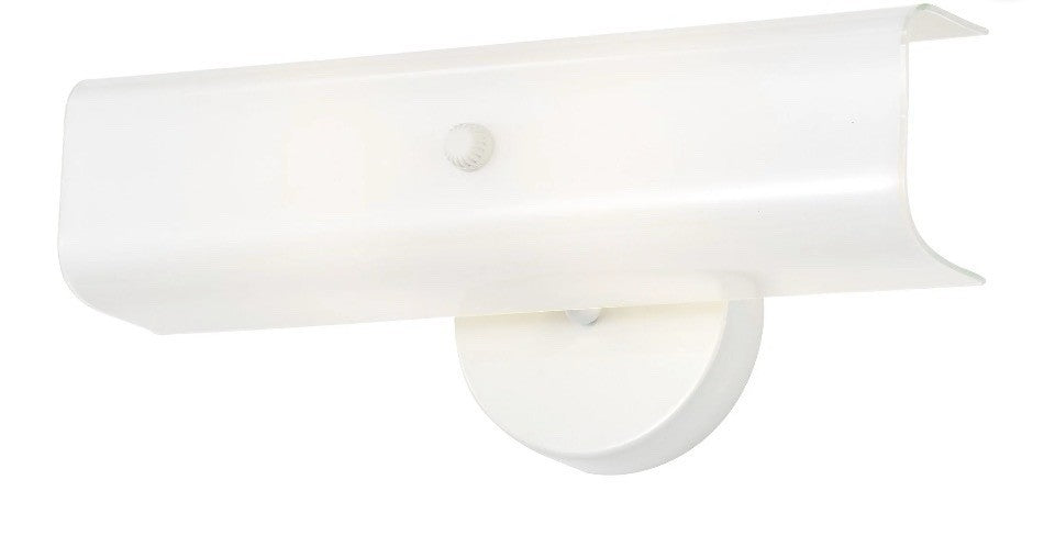 Satco Nuvo White Dressing Light 2 Lights with White Glass 14" A19 - NEW0