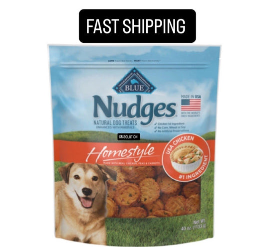 Blue Buffalo Nudges Homestyle Natural Dog Treats Chicken 40 Oz - NEW0