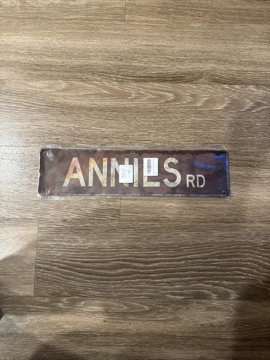 Metal Sign Annies Rd 16x40