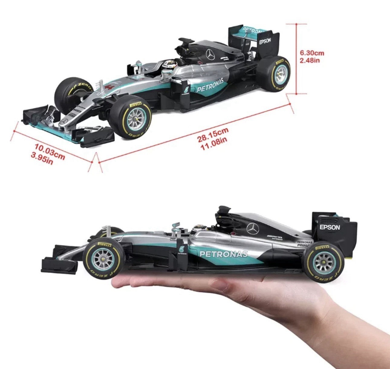  Mercedes F1 W07 Hybrid 1:18 Burago Die-Cast Model Lewis Hamilton2
