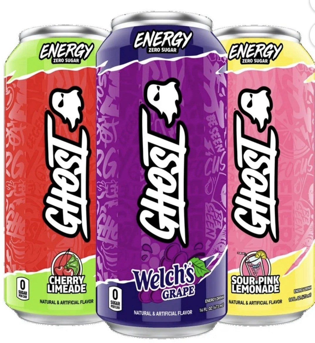 GHOST Energy Drink Zero Sugar 15 Pack Variety Pack 16 Fl Oz Sour Pink Lemonade2