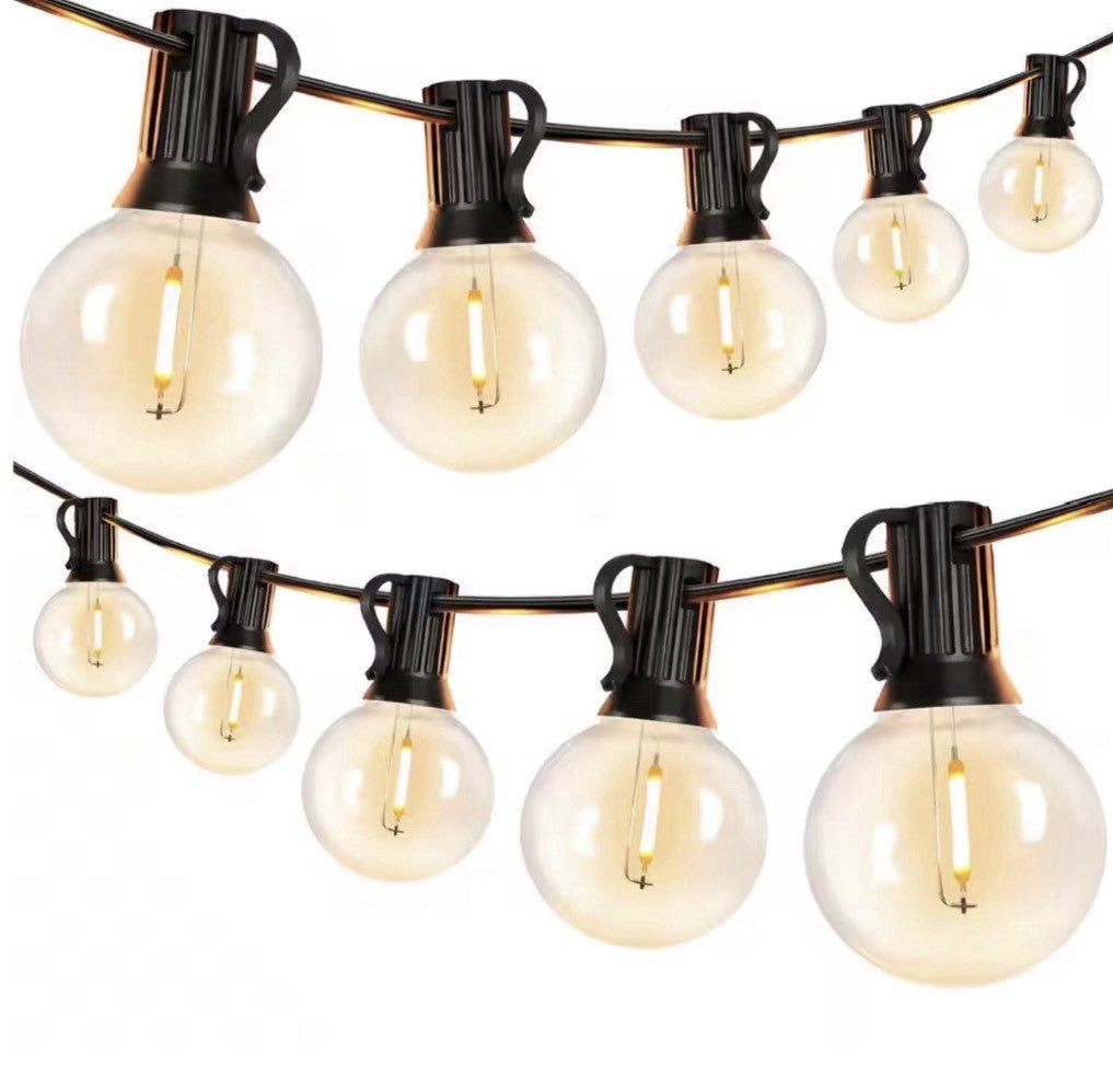 50FT Outdoor LED String Lights G40 50 Bulbs +5 Spare Waterproof Patio Lights0