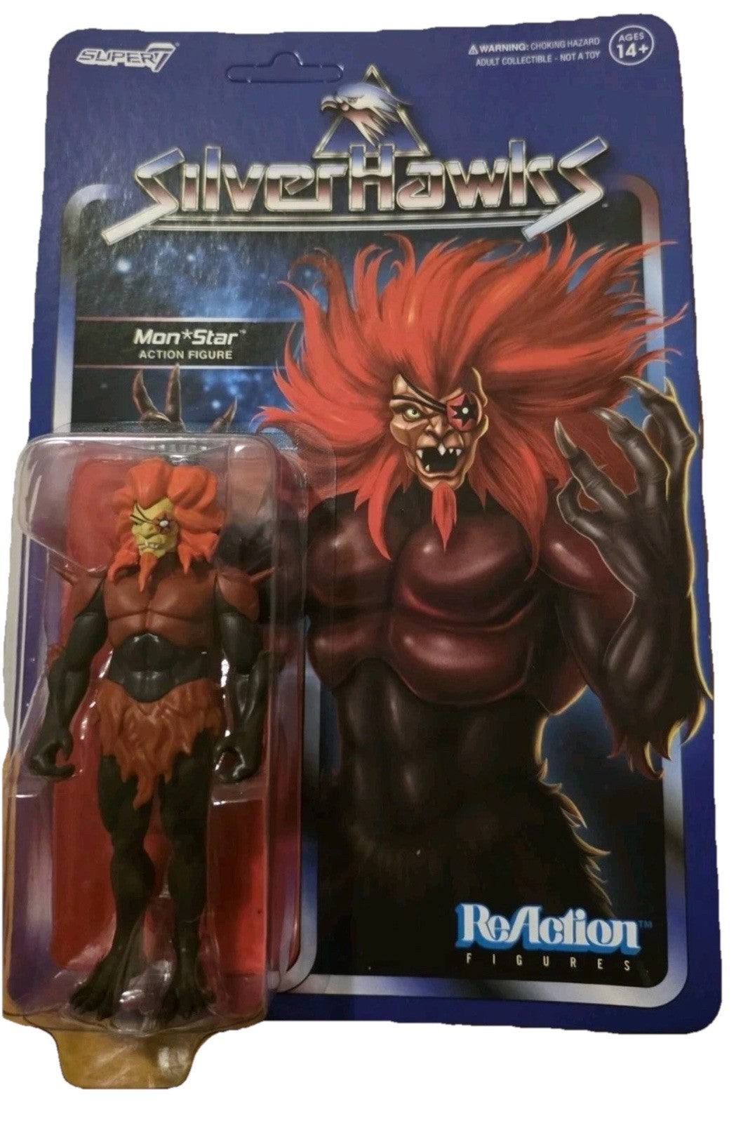 SilverHawks MonStar ReAction Figure Super7 3.75” New Sealed0