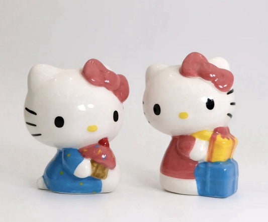 Hello Kitty Birthday Candle Holder Set 2pcs Blue Sky Sanrio Ceramic Pink0