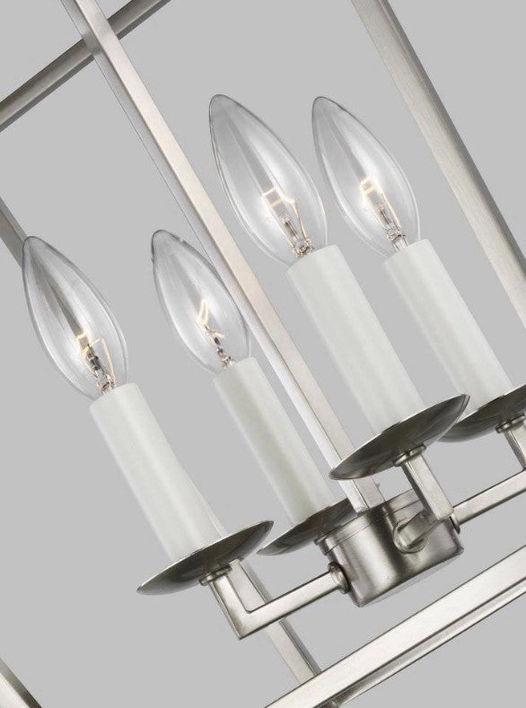 Generation Lighting Dianna 4-Light Pendant Brushed Nickel Small Lantern3